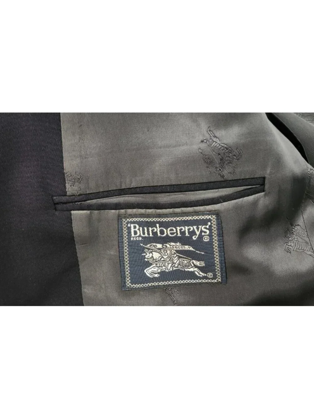 Burberrys Blazer Men Navy 100% Wool Gold Buttons Classic Sport Coat No Size Tag